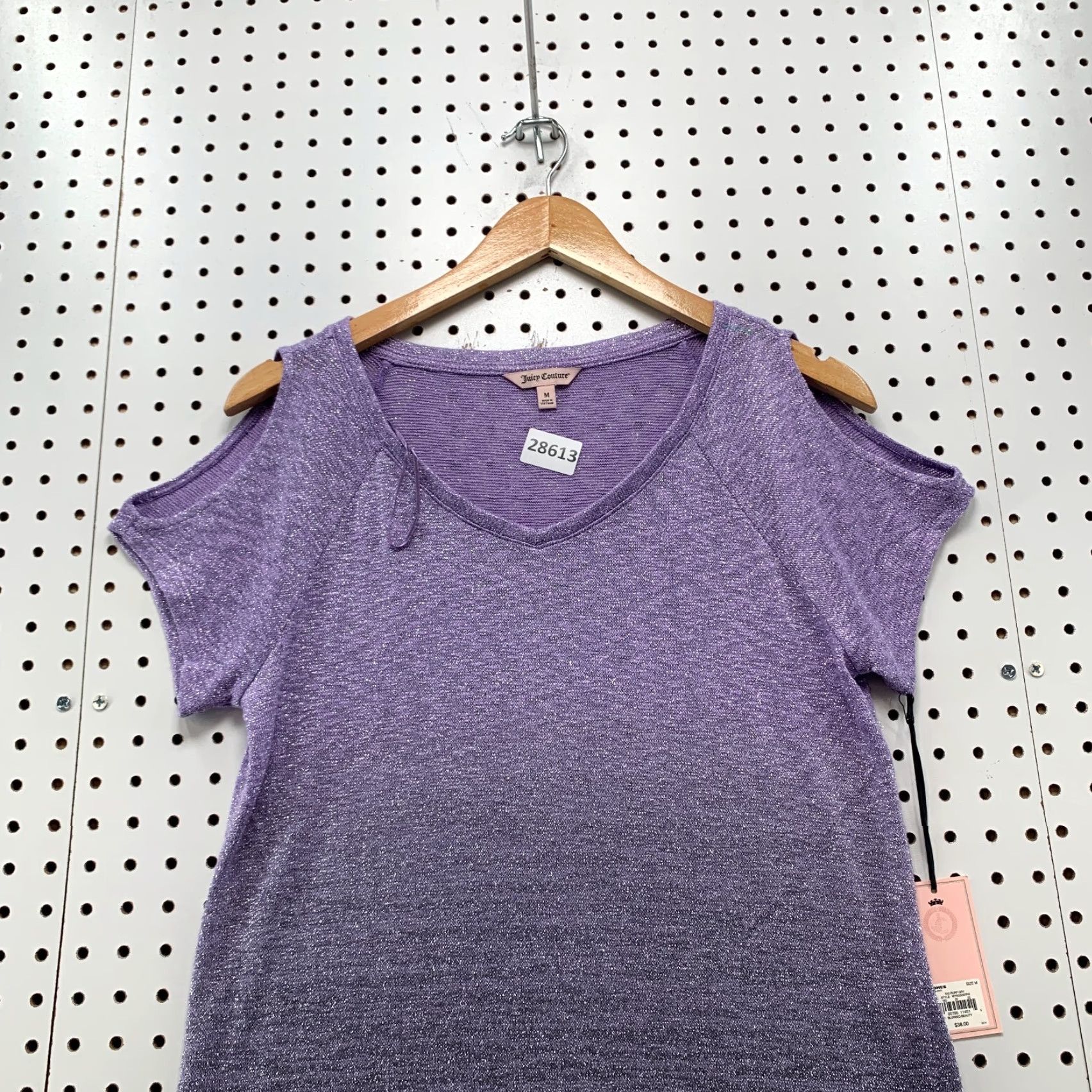 Juicy Couture VINTAGE Juicy Couture T-Shirt Womens Medium V-Neck Purple Gradient Short Sleeve Basic NWT Womens Size M / US 6-8 / IT 42-44 - 5 Thumbnail