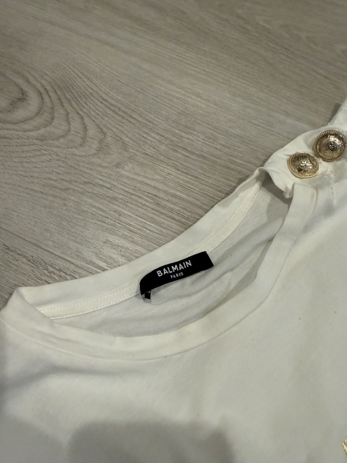 Balmain s/s 2015 gold logo button tee!! Size US S / EU 44-46 / 1 - 7 Thumbnail