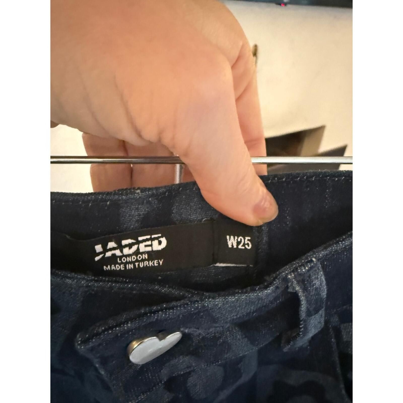 Jaded London NWT Jaded London Retro Jeans Checkered Floral Flare 25 Size 25" / US 0 / IT 36 - 6 Thumbnail