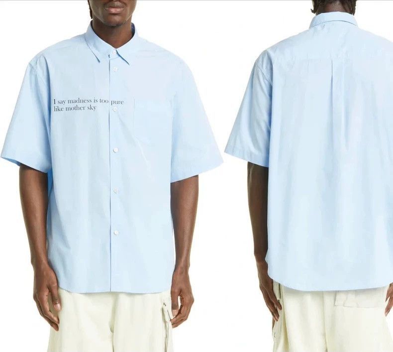 Undercover Light Blue "Mother Sky" Short Sleeve Shirt Size US M / EU 48-50 / 2 - 2 Thumbnail