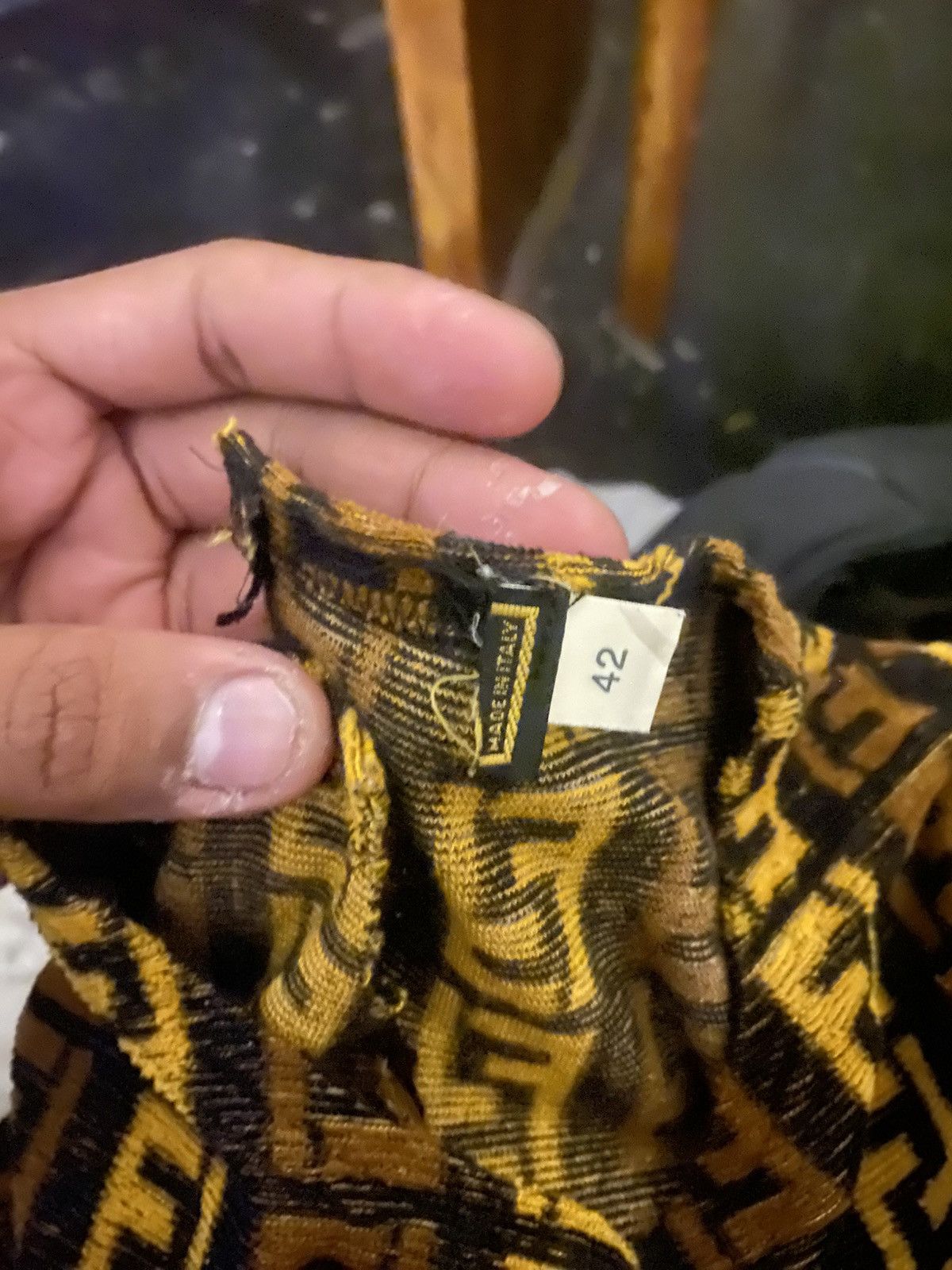 Fendi Rare Fendi Zucca Monogram FF Distressed Cut Size M / US 6-8 / IT 42-44 - 7 Thumbnail