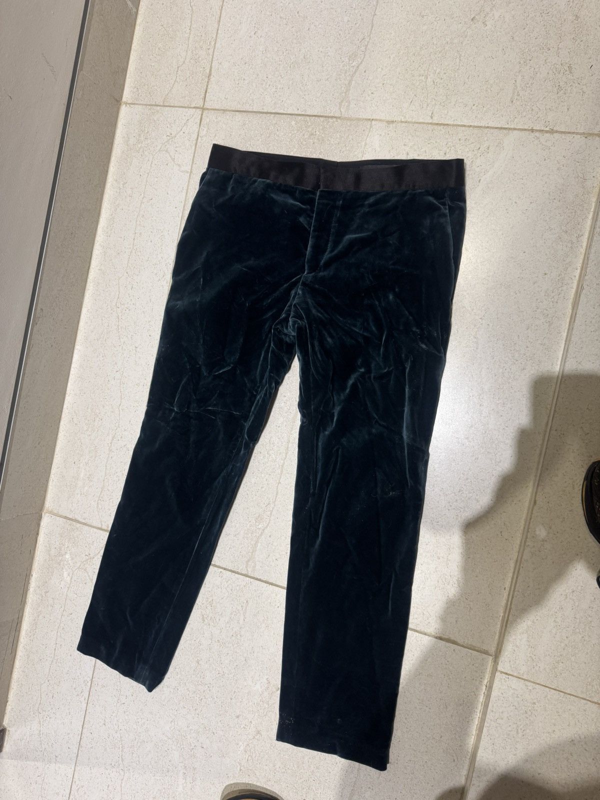 Haider Ackermann Haider Ackermann teal velvet tuxedo pants Size 50R - 3 Thumbnail