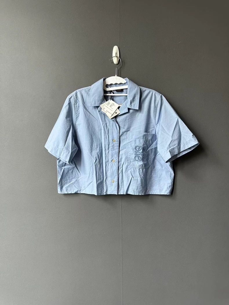 Loewe LOEWE Sky blue pocket logo short sleeve shirt Size 4XL / US 24-26 - 1 Thumbnail