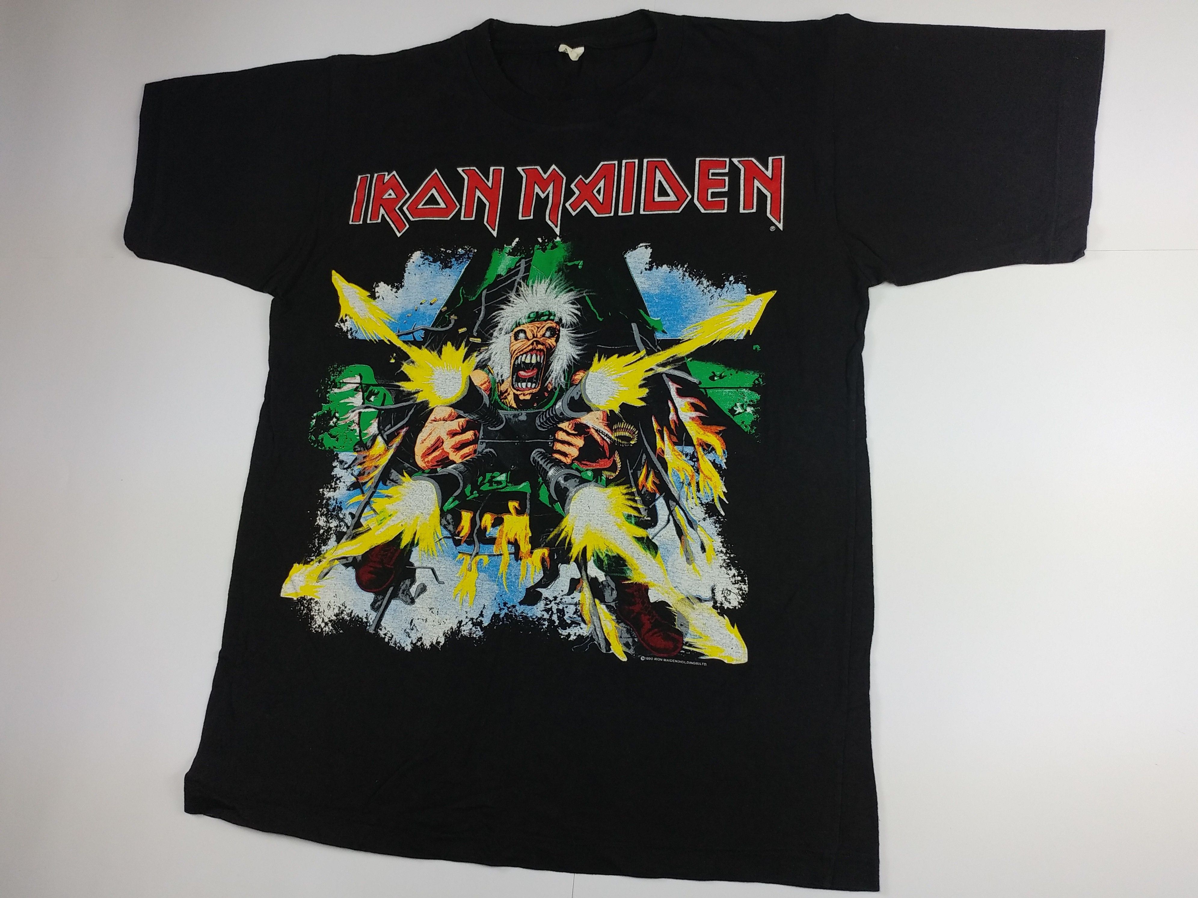 Vintage Vintage Iron Maiden T-Shirt 1990 No Prayer On The Road L Size US L / EU 52-54 / 3 - 4 Thumbnail