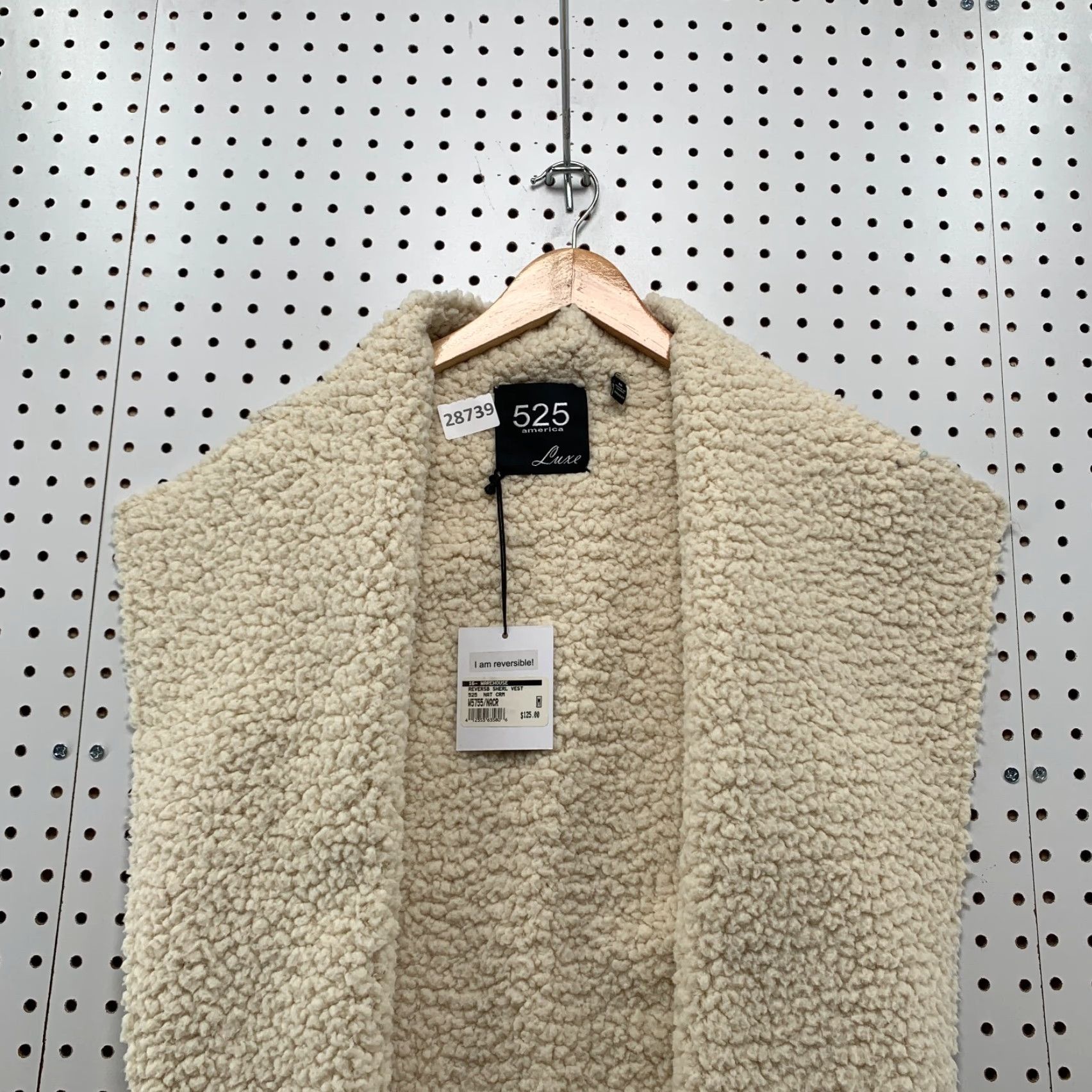 Vintage 525 America Luxe Women's Open Front Sherpa Lined Faux Fur Vest Medium 19x25 Beige Overcoat Women Size M / US 6-8 / IT 42-44 - 2 Thumbnail