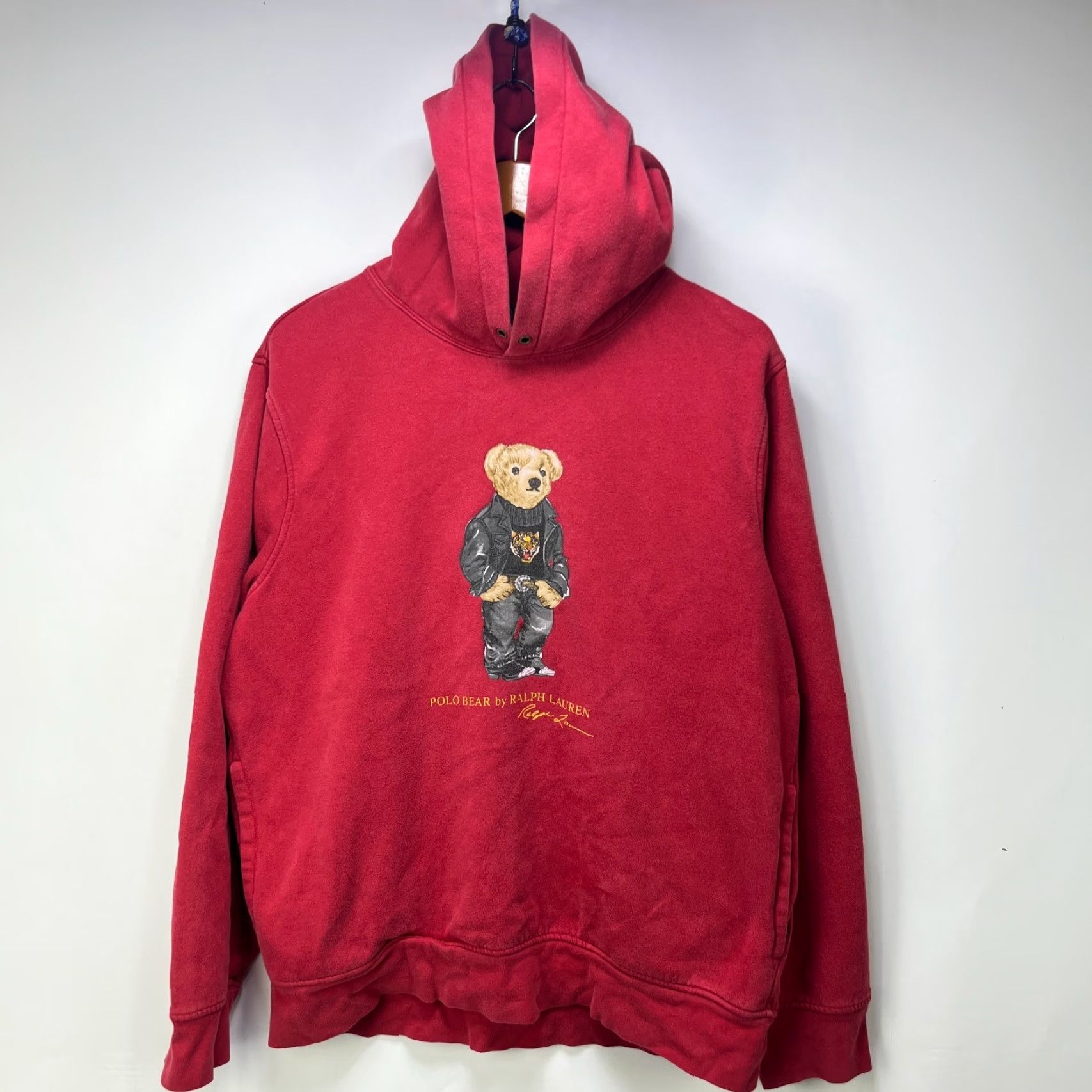 Polo Ralph Lauren Vintage Polo Ralph Lauren Hoodie L Men Red Cotton Fleece Hooded Bear - 90s? Size US L / EU 52-54 / 3 - 2 Thumbnail