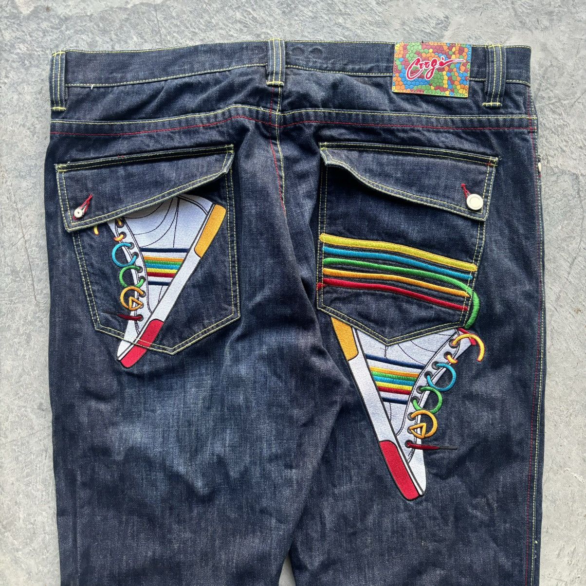 Affliction × Coogi × JNCO Vintage Baggy Embroidered Coogi Jeans Size US 40 / EU 56 - 3 Thumbnail