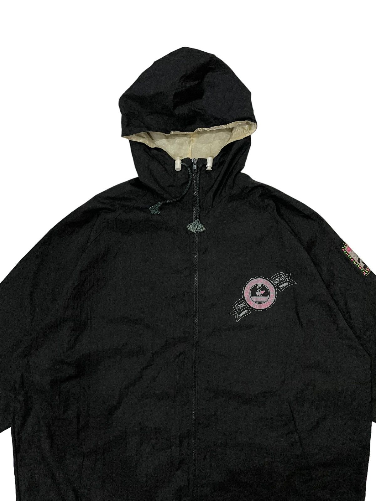 Japanese Brand Rare🔥Y2k Japan Orange Gal Baggy Ski Surf Nylon Jacket Size US XL / EU 56 / 4 - 6 Thumbnail