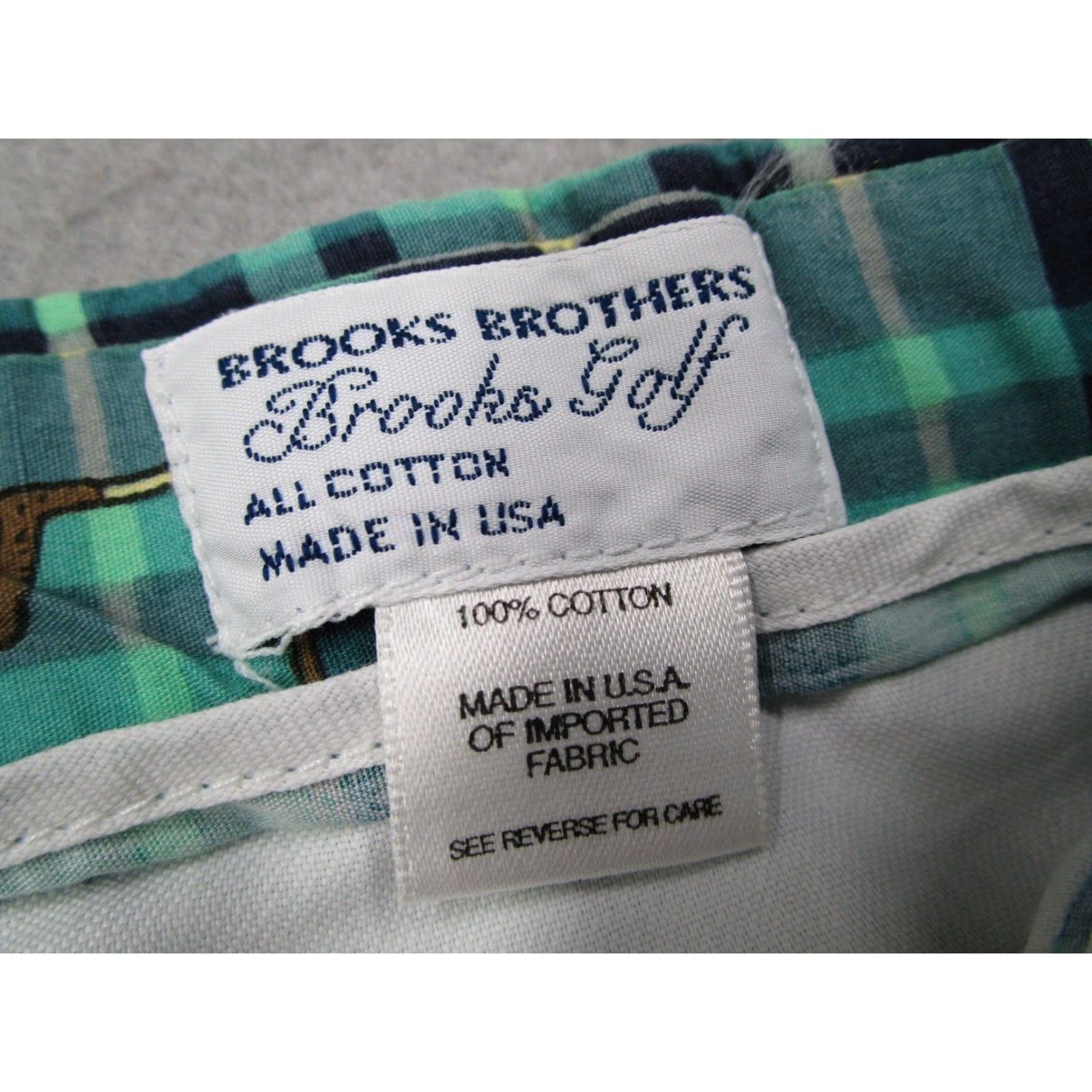 Brooks Brothers VINTAGE Brooks Brothers Shorts Mens 32 Green Pleated Golf 8" AOP Made in USA Size US 32 / EU 48 - 2 Thumbnail