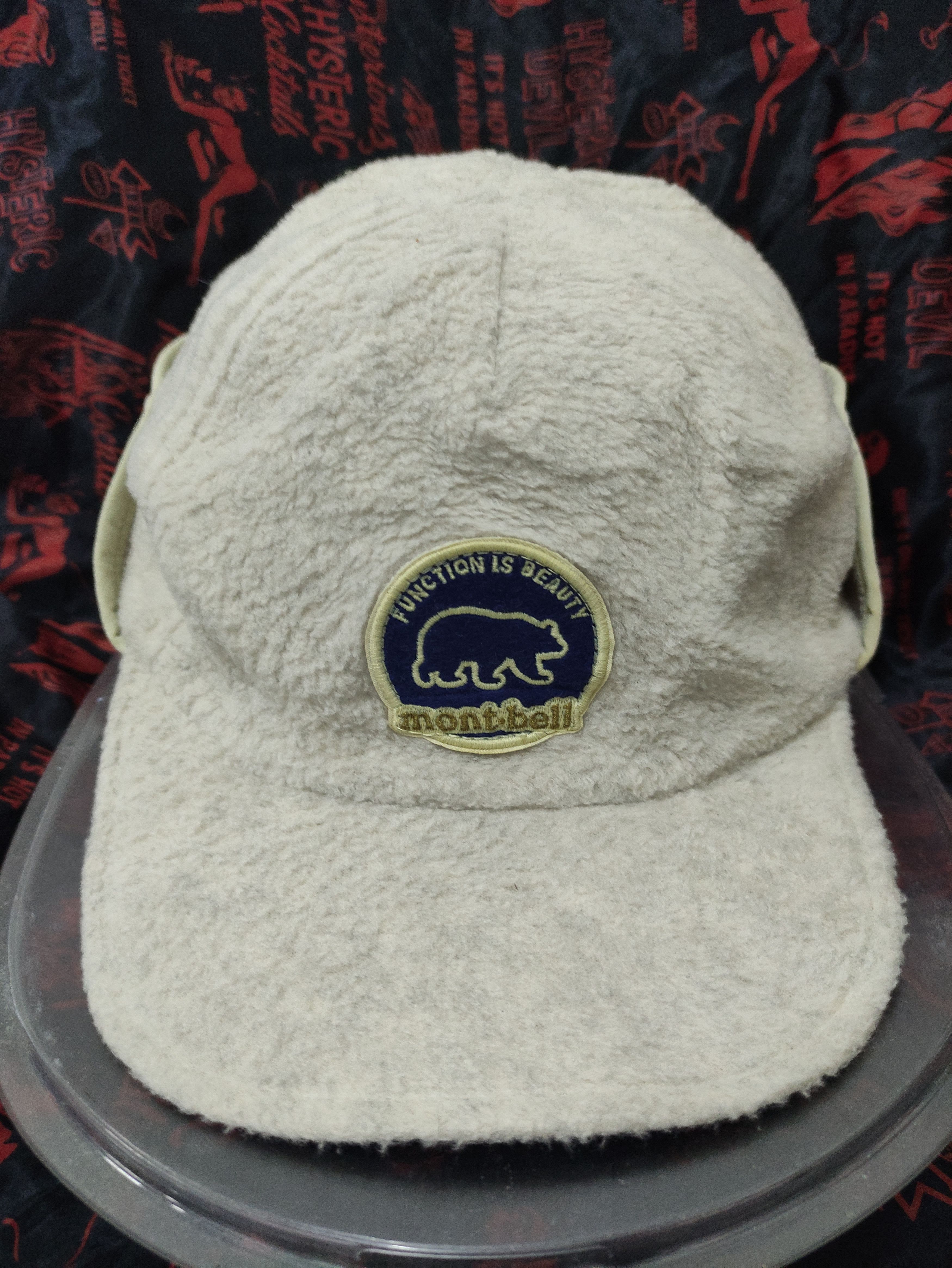 Montbell × Vintage MONTBELL CLIMAPLUS BIG PATCHES EAR WARMER CAP FLEECE Size ONE SIZE - 6 Thumbnail