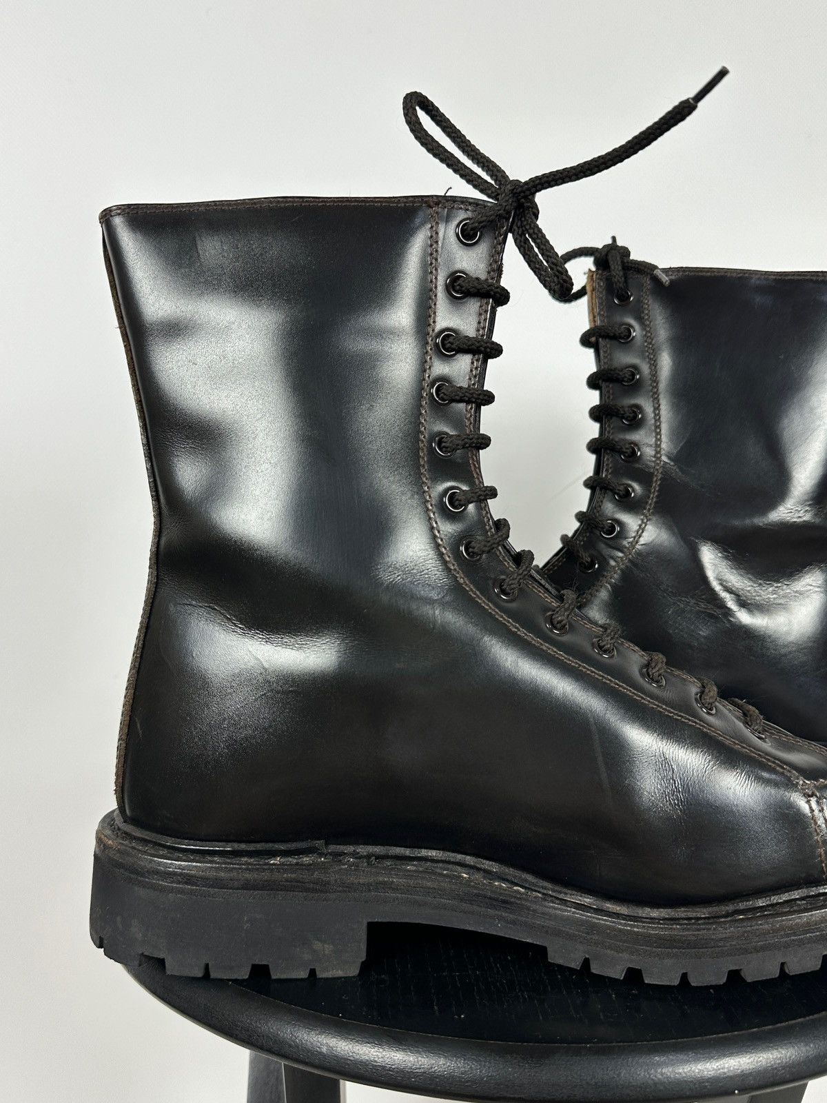 Vintage Vintage Italy Army Paratrooper Combat Brown Leather Boots Size US 8 / EU 41 - 17 Thumbnail