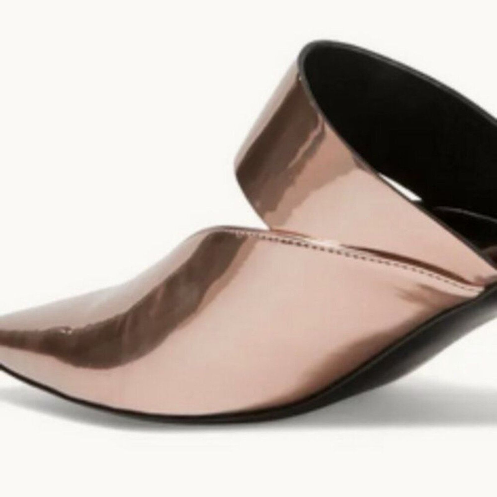 Stella McCartney Stella McCartney Cutout faux mirrored mules Rose Gold Size US 5 / IT 35 - 6 Thumbnail