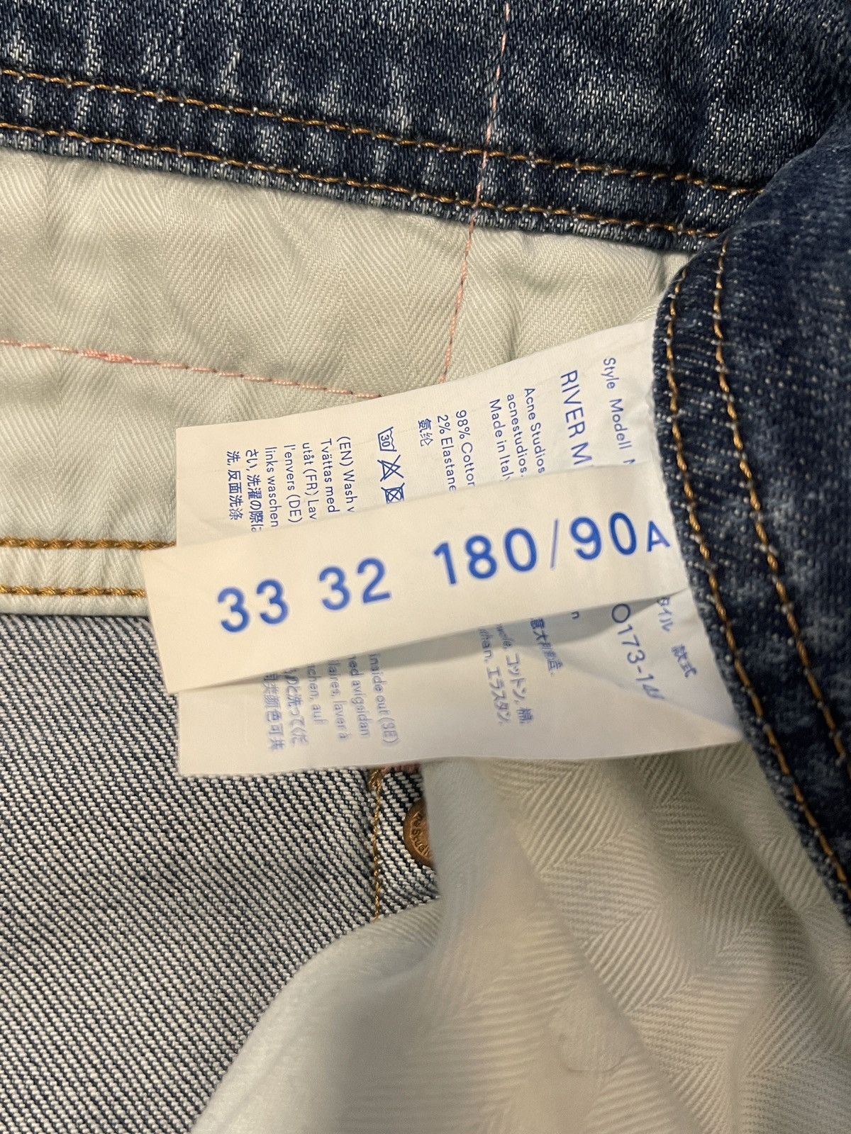 Acne Studios Acne Studios River Slim Tapered Jean Mid Blue 30O173-149 Size US 33 - 6 Thumbnail