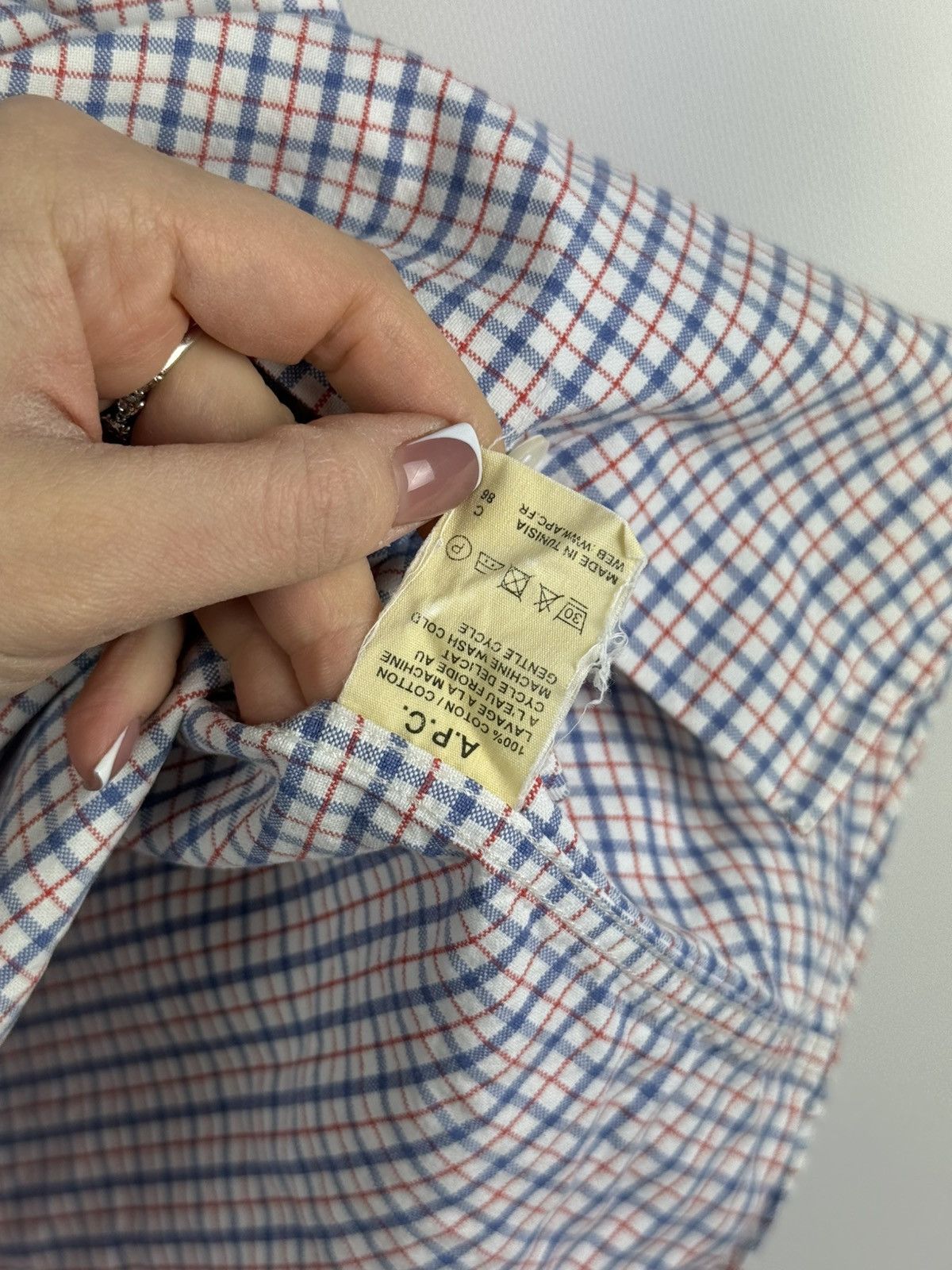 A.P.C. A.P.C. Short Sleeve Cotton Plaid Button Up Classic Shirt Size US S / EU 44-46 / 1 - 13 Thumbnail