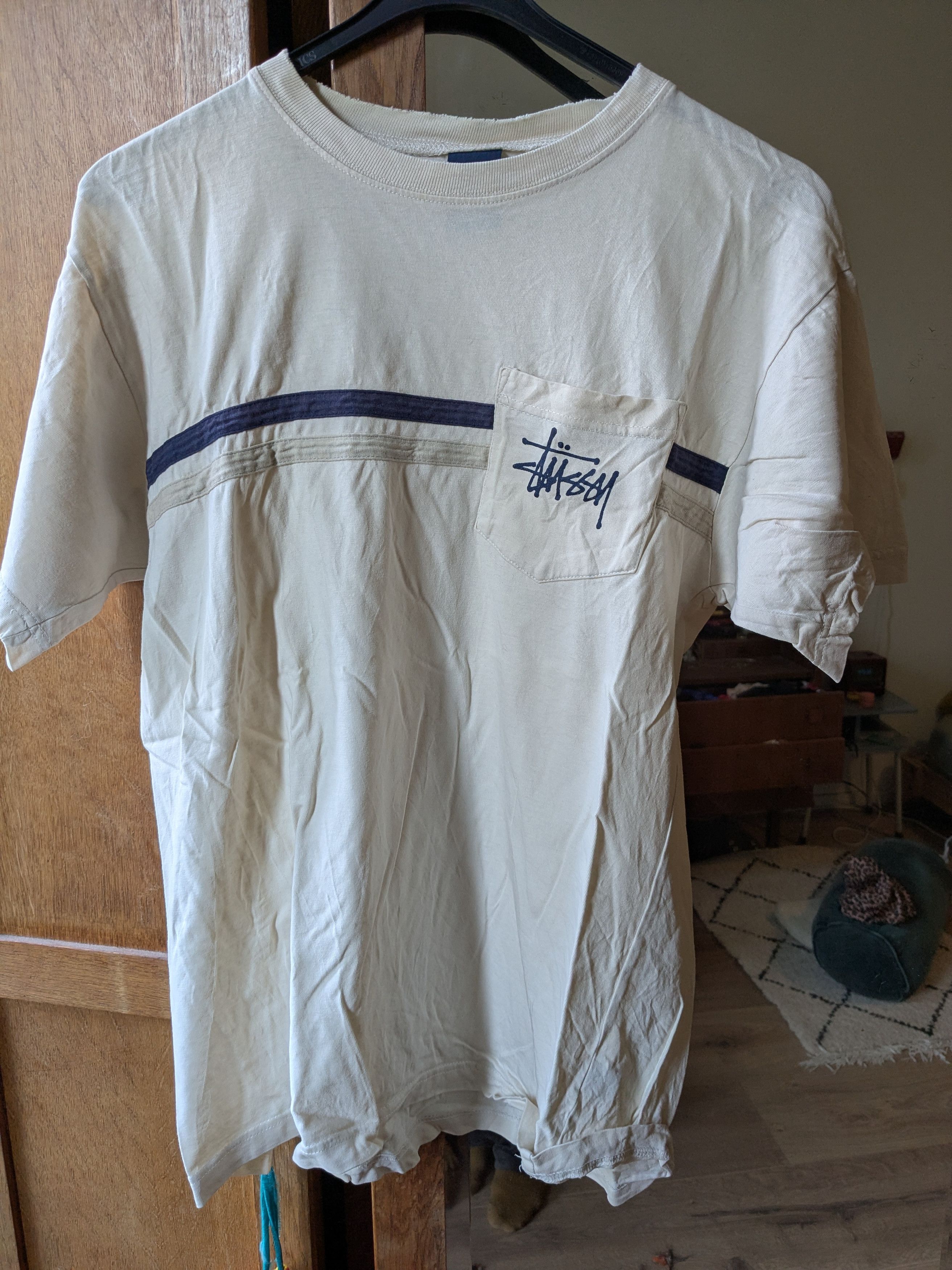Stussy RARE Vintage white striped Stussy tee Size US S / EU 44-46 / 1 - 1 Thumbnail