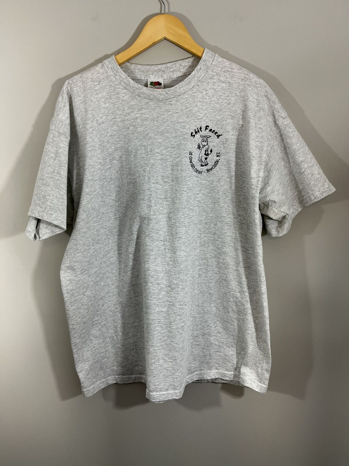 Vintage Vintage Shit Faced Faded Grey Cow Shit Corner Bar Tee | Grailed