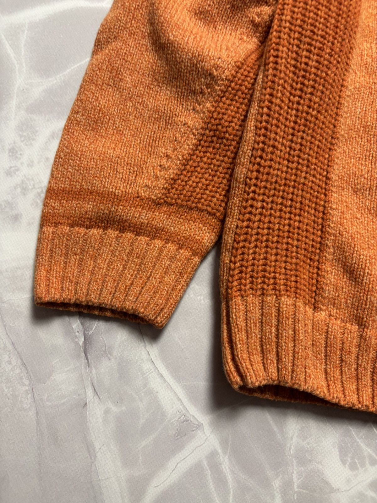 Carlo Colucci Carlo Colucci Sweater Cable Knit Wool Vintage Orange Mens 52 Size US L / EU 52-54 / 3 - 5 Thumbnail