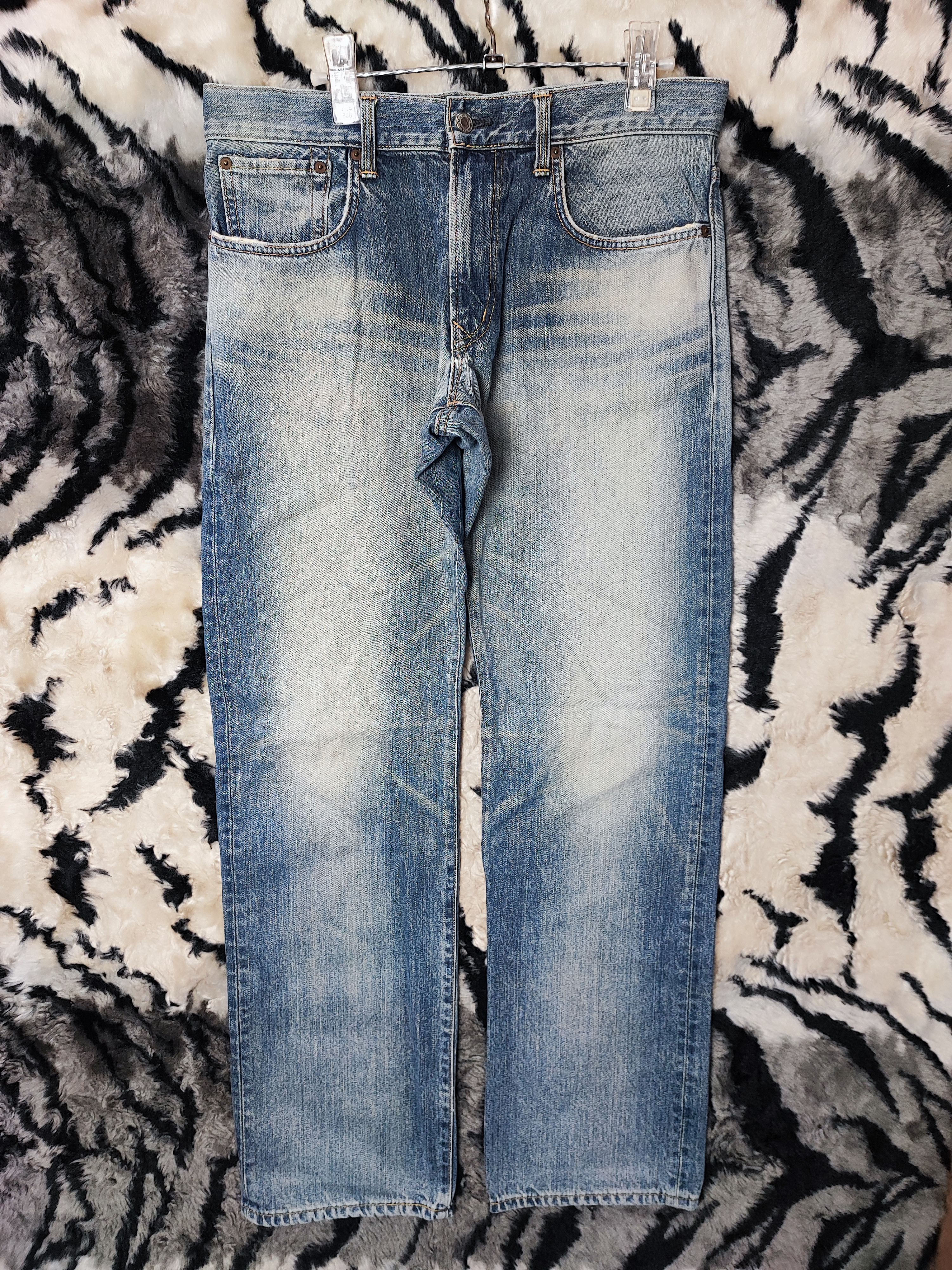 Edwin Vintage 90s Edwin Xv Faded Wash Whiskers Distressed Relaxed Size US 34 / EU 50 - 2 Thumbnail
