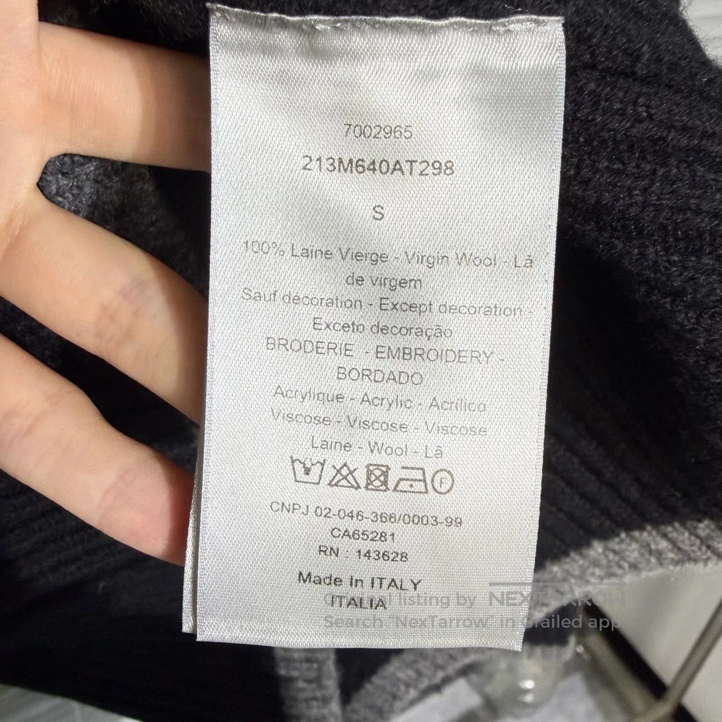 Dior Dior Knit Sweater with Embroidered Logo. Size US S / EU 44-46 / 1 - 4 Thumbnail