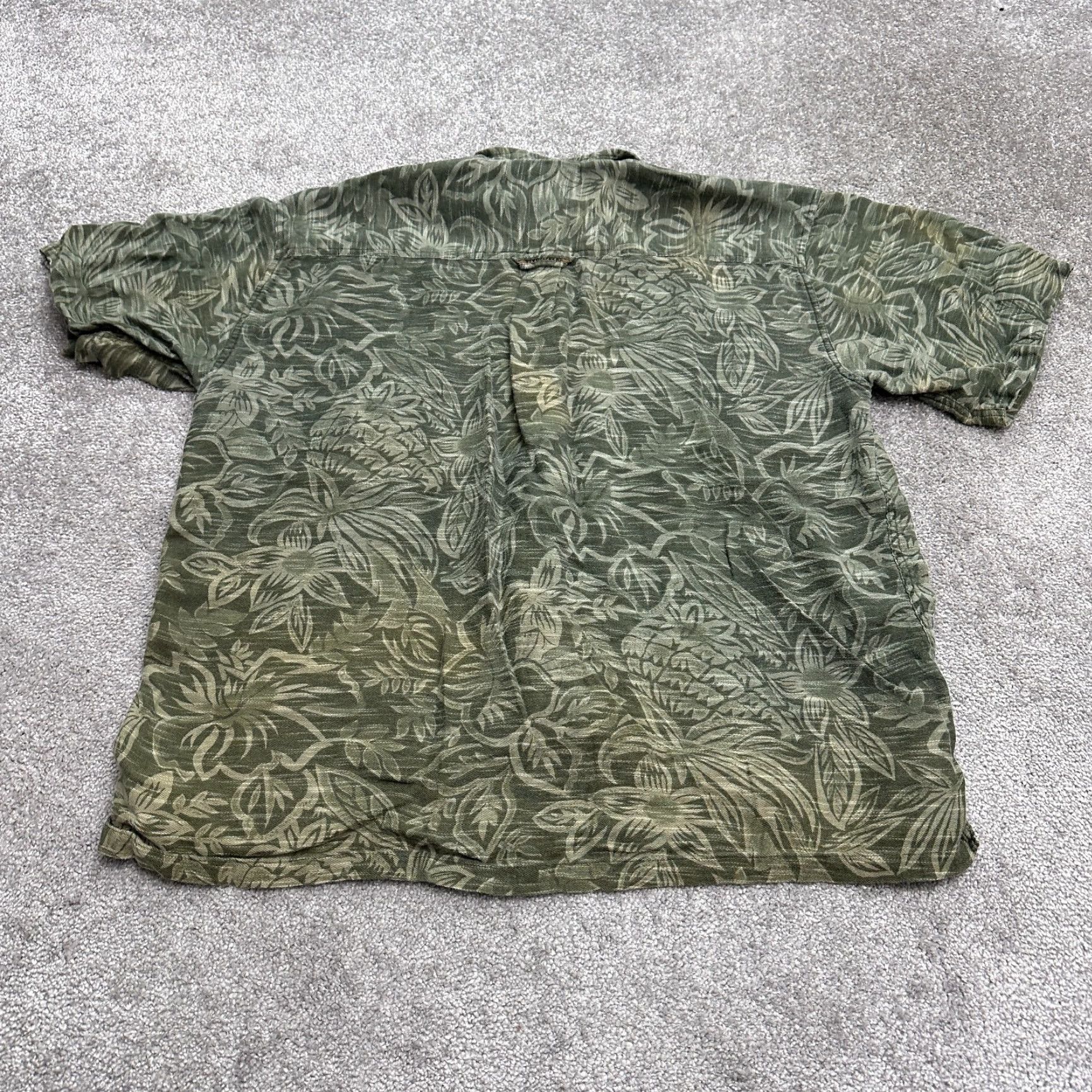 Vintage VINTAGE Flyshacker Hawaiian Shirt Mens XL Green Floral Short Sleeve Button-Down Casual Beach 90s Mens Size US XL / EU 56 / 4 - 2 Thumbnail