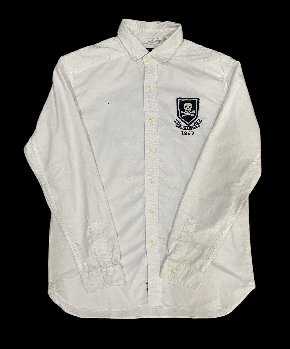 Designer × Polo Ralph Lauren White Polo Ralph Laurent Official Members Shirt Button Size US L / EU 52-54 / 3 - 4 Thumbnail