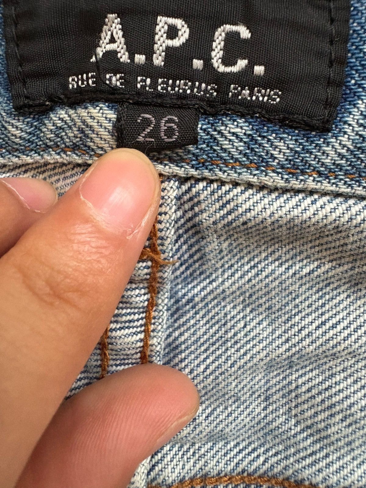 A.P.C. Vintage A.P.C. Button Fly Mud Wash Baker Pants Jeans Size US 28 / EU 44 - 9 Thumbnail