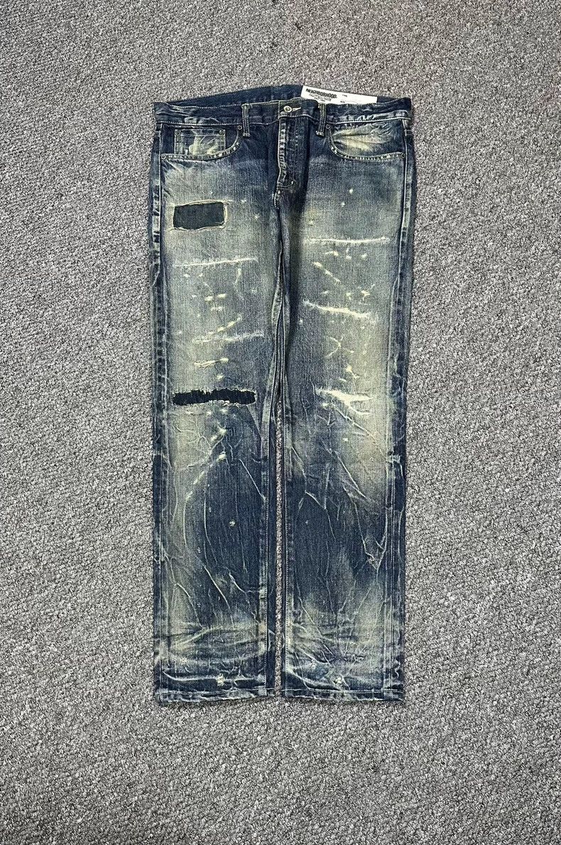 Neighborhood blue beaded savage narrow denim pants | Grailed