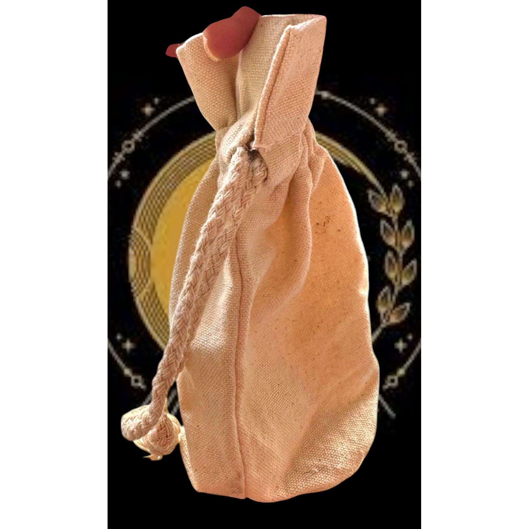 Vintage Drawstring Jewelry Pouch Good Mojo Co Sun Face Crystals Stas Size ONE SIZE - 9 Thumbnail