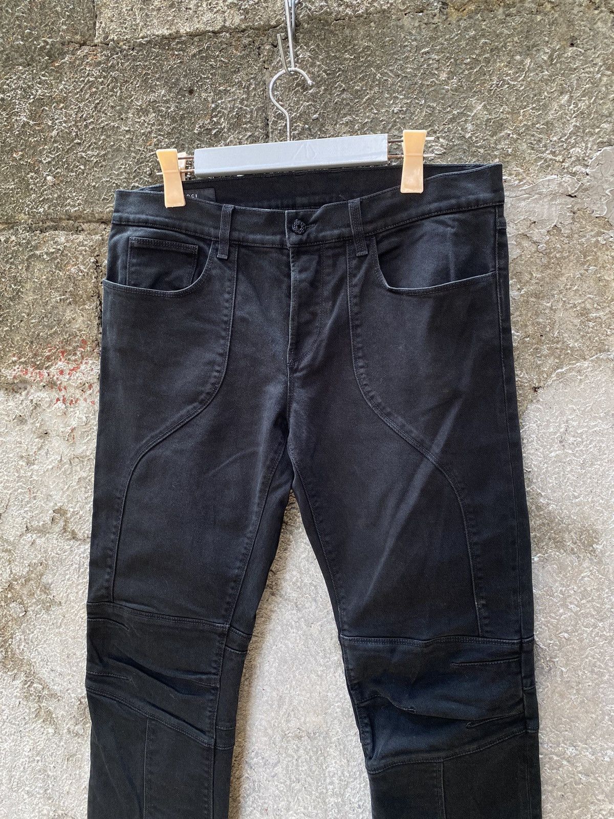 Gucci Gucci - Tom Ford Biker Denim Pants Size US 34 / EU 50 - 2 Thumbnail