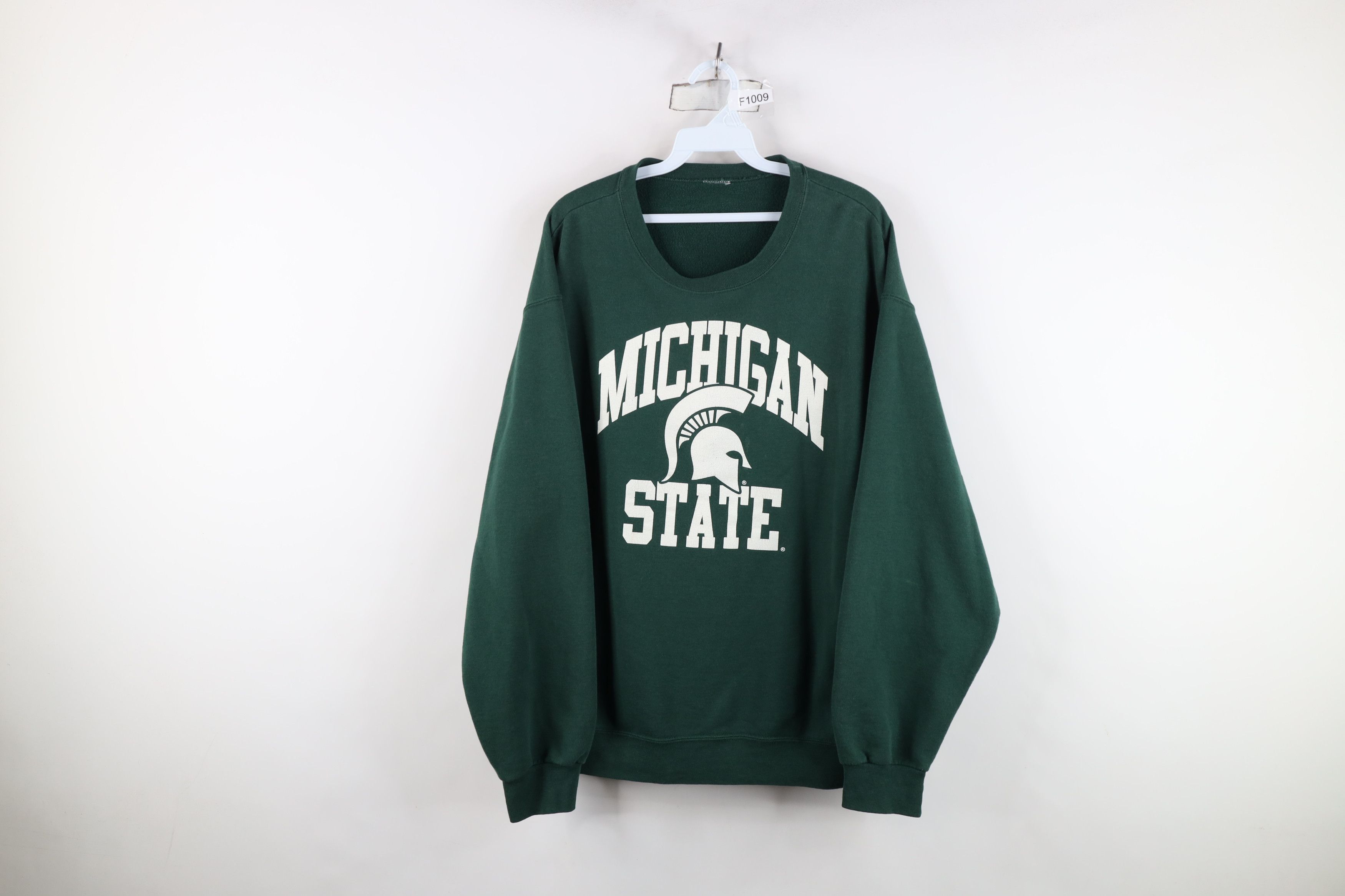 Vintage Vintage 90s Michigan State University Crewneck Sweatshirt Size US XL / EU 56 / 4 - 1 Thumbnail