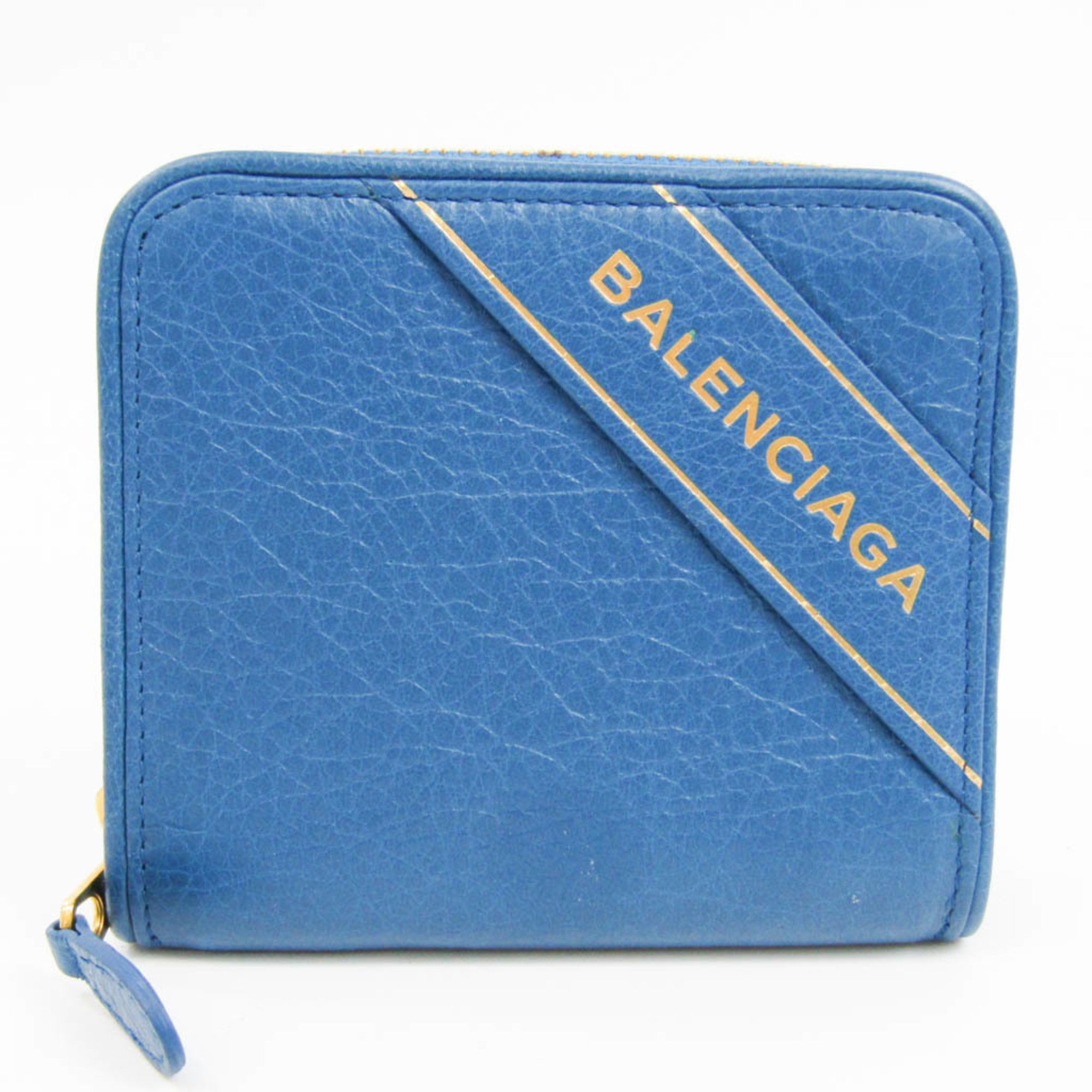 Balenciaga Blue Leather Wallet (Pre-Owned) Size ONE SIZE - 1 Thumbnail