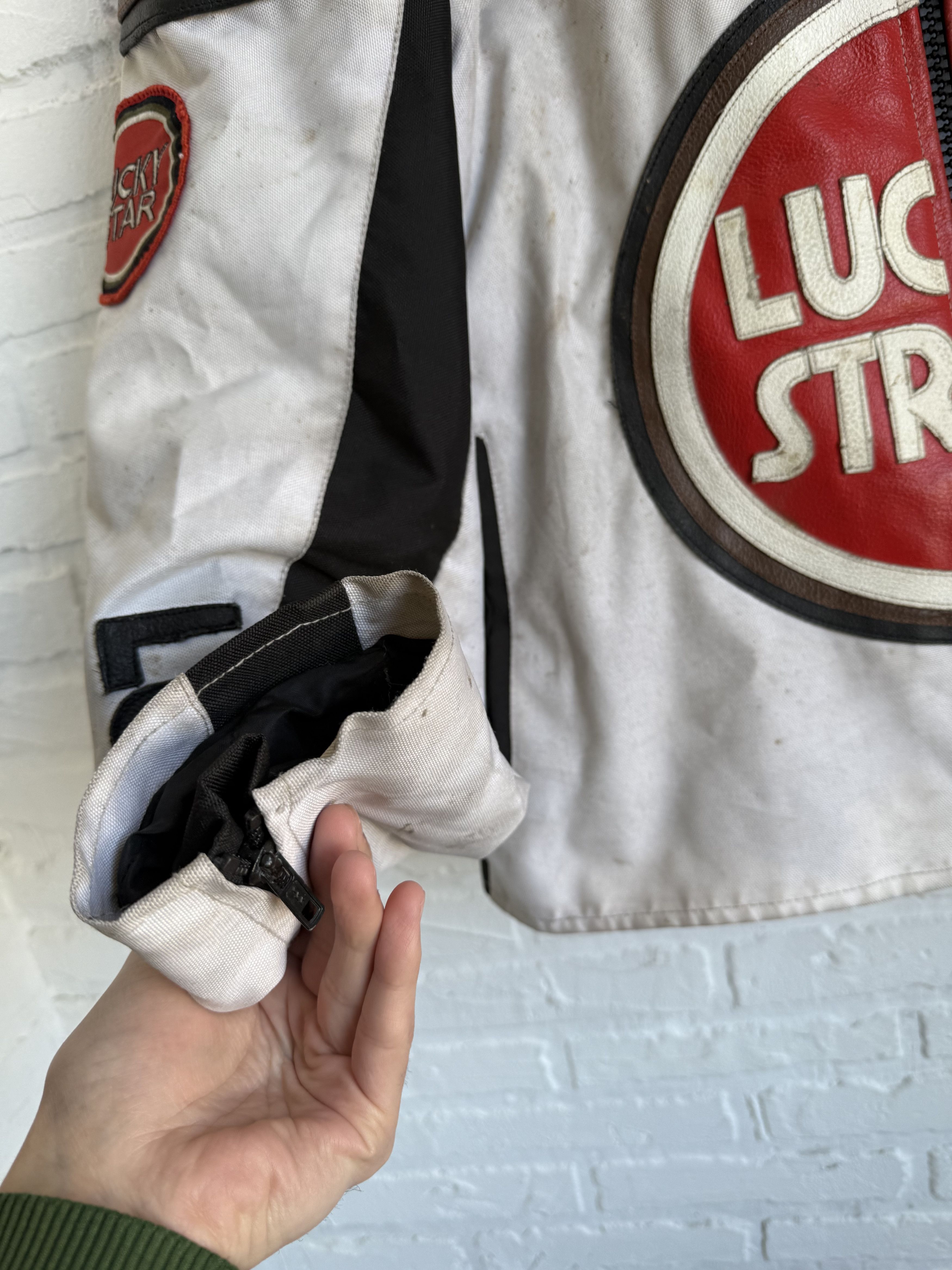 Vintage Vintage Lucky Strike Racing Jacket Moto Biker Leather Size US L / EU 52-54 / 3 - 14 Thumbnail