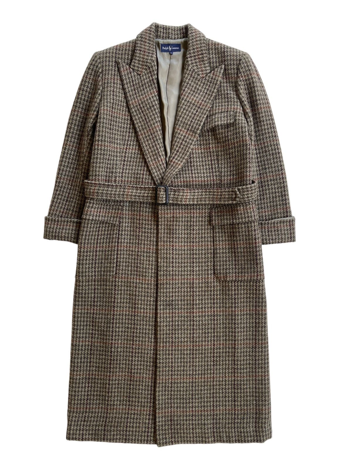 Ralph Lauren Ralph Lauren Houndstooth Checked Belted Longcoat Size M / US 6-8 / IT 42-44 - 1 Thumbnail