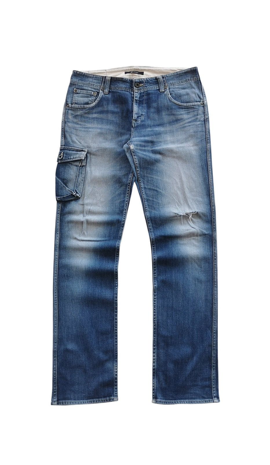 Johnbull Cargo Pants Distressed Denim Size US 34 / EU 50 - 1 Thumbnail