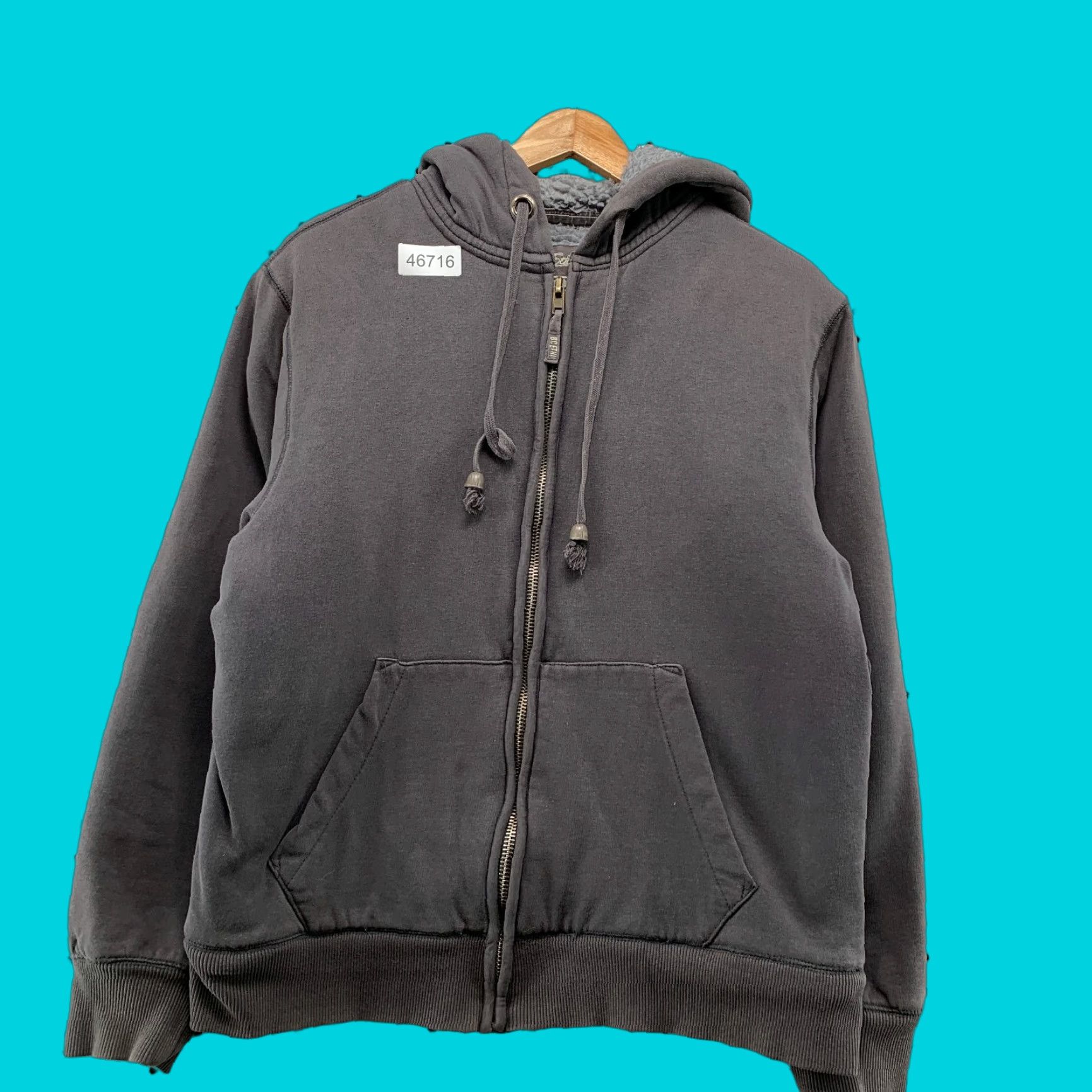 Vintage VINTAGE BC Ethic Hoodie Sweatshirt Mens M Gray Lined Sherpa Y2K Skate Heavy Size US M / EU 48-50 / 2 - 1 Thumbnail