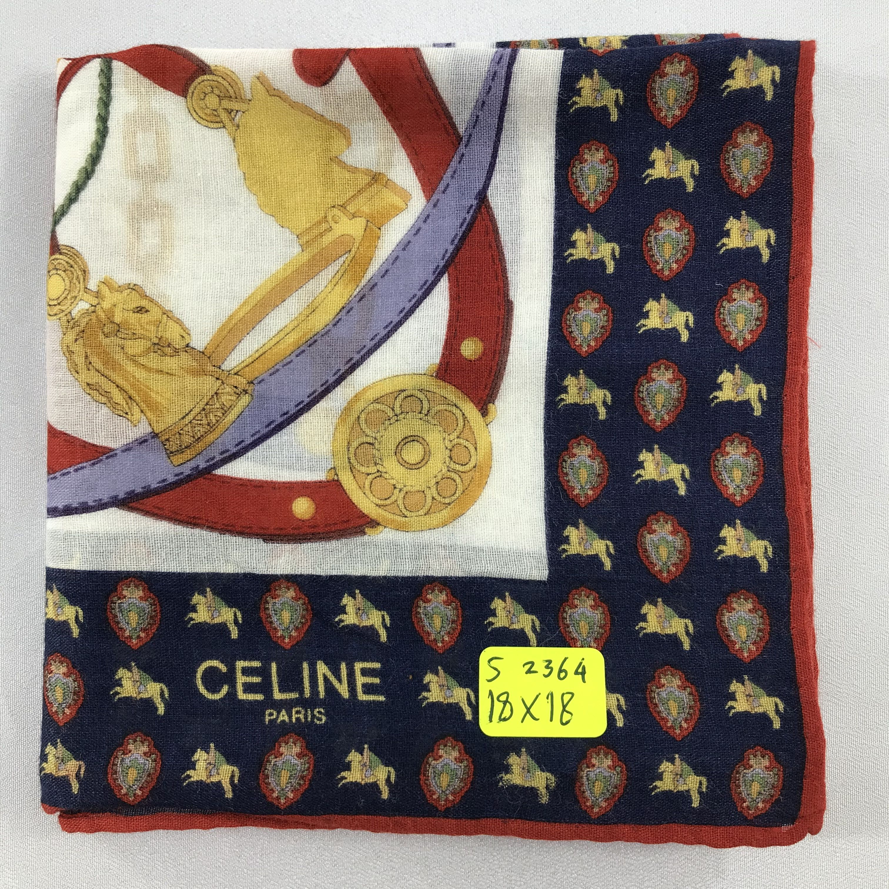 Celine × Vintage Celine Bandana / Handkerchief / Neckerchief -S2364 Size ONE SIZE - 5 Thumbnail