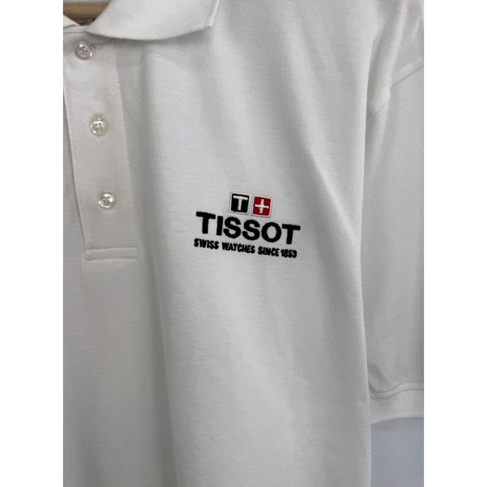 Tissot Tissot Polo T-Shirt Retro White 4XL Mens Vintage M M T Shirt Polo Retro Size US XXL / EU 58 / 5 - 4 Thumbnail