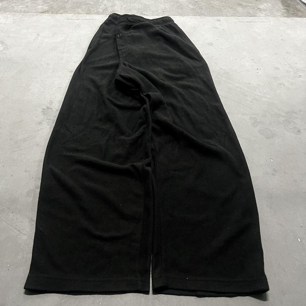 Japanese Brand × Vintage Vintage Y2K Baggy Black WideLeg Sweatpants! Size US 40 / EU 56 - 3 Thumbnail