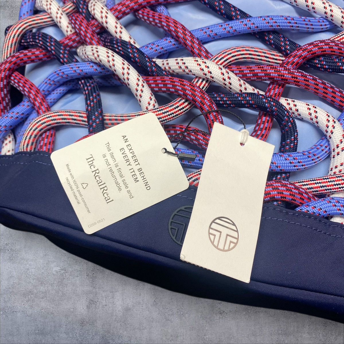 Tory Burch Tory Sport Woven Rope Tote Bag Blue Multicolor – Brand New Size ONE SIZE - 7 Thumbnail