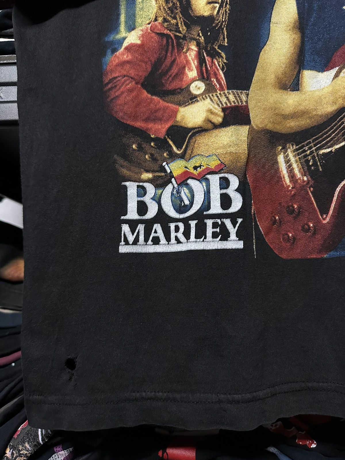 Band Tees Rare Vintage 90s Bob Marley Smile Faded Rap tee Size US XL / EU 56 / 4 - 5 Thumbnail