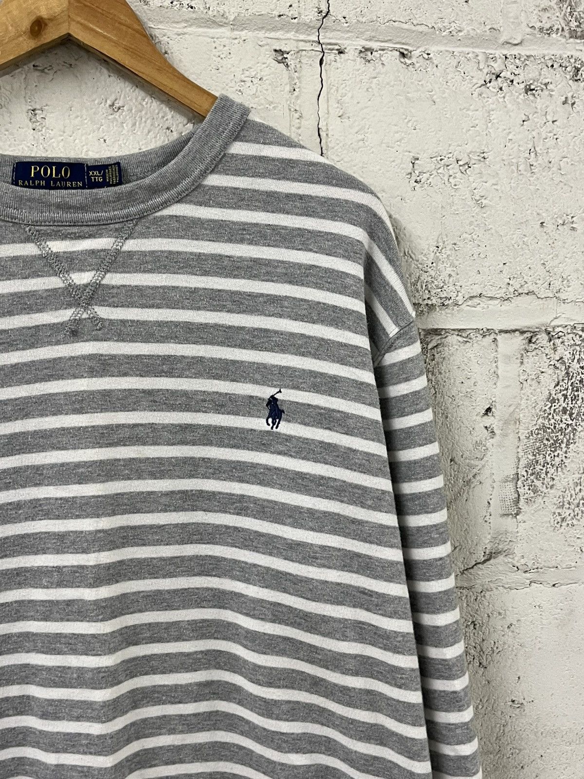 Polo Ralph Lauren Polo ralph lauren vintage stripped crewneck preppy Size US XXL / EU 58 / 5 - 3 Thumbnail
