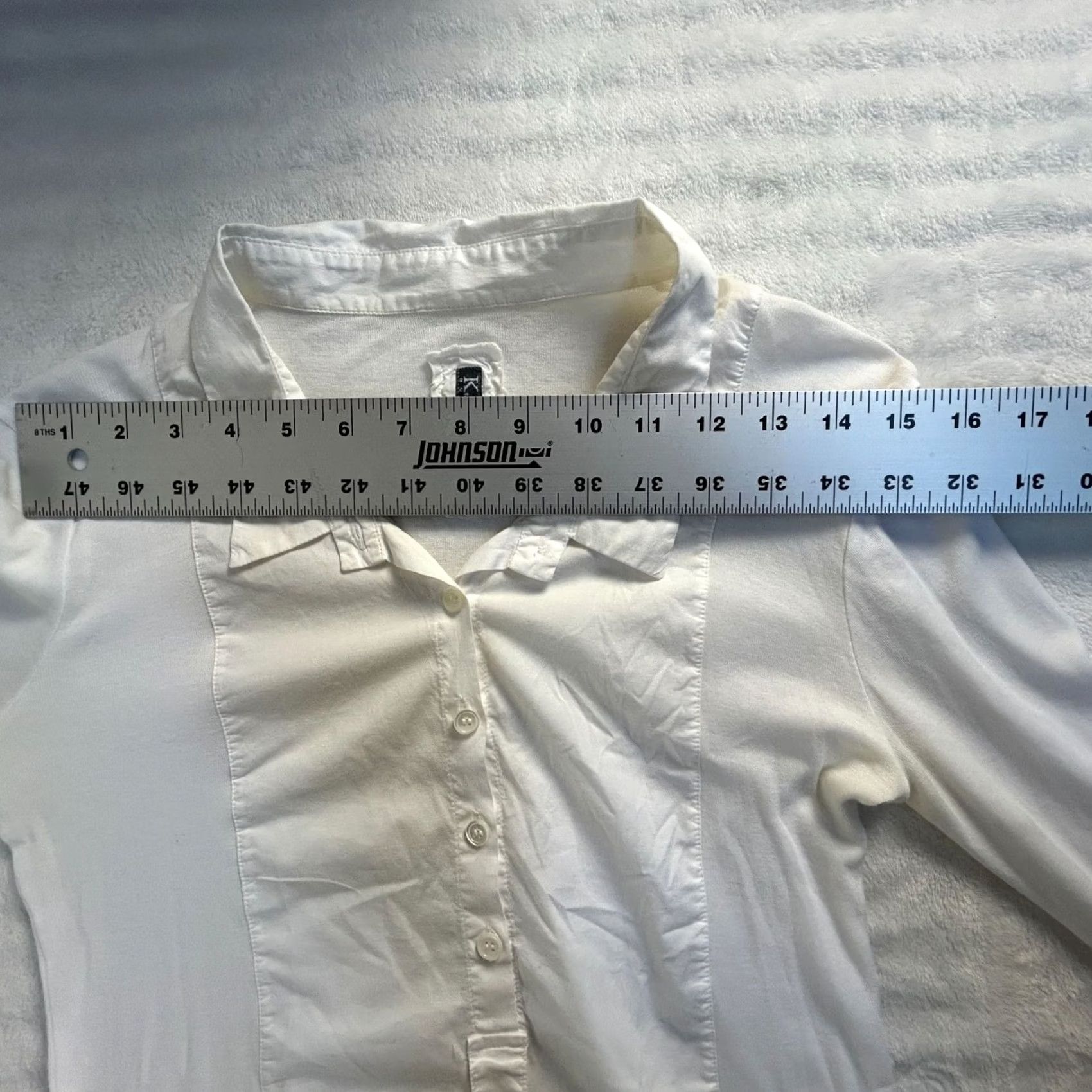 Vintage Kristensen Du Nord Polo Shirt Size 4 White Long Sleeve Made in Italy Womens Size S / US 4 / IT 40 - 7 Thumbnail