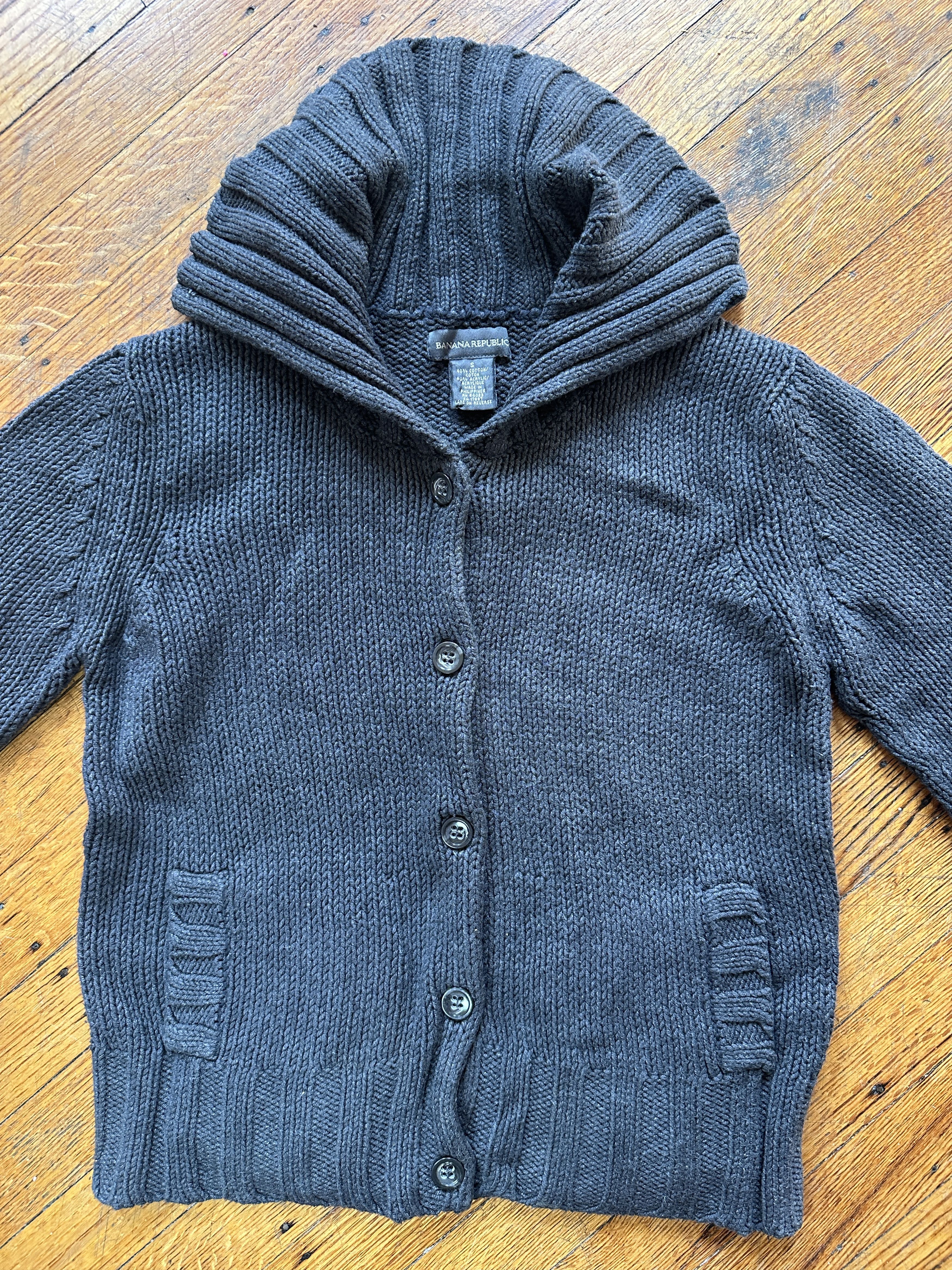 Banana Republic Vintage Banana Republic chunky-knit, button-up cardigan Size M / US 6-8 / IT 42-44 - 2 Thumbnail