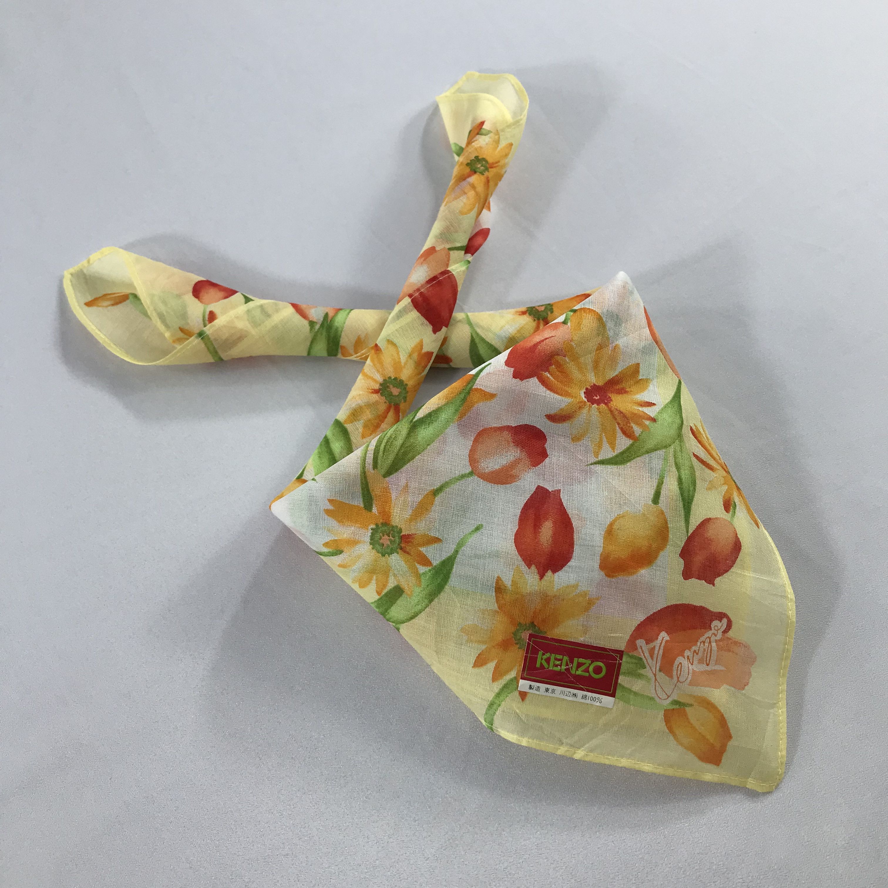 Kenzo × Vintage Kenzo Bandana / Handkerchief / Neckerchief - S2397 Size ONE SIZE - 4 Thumbnail