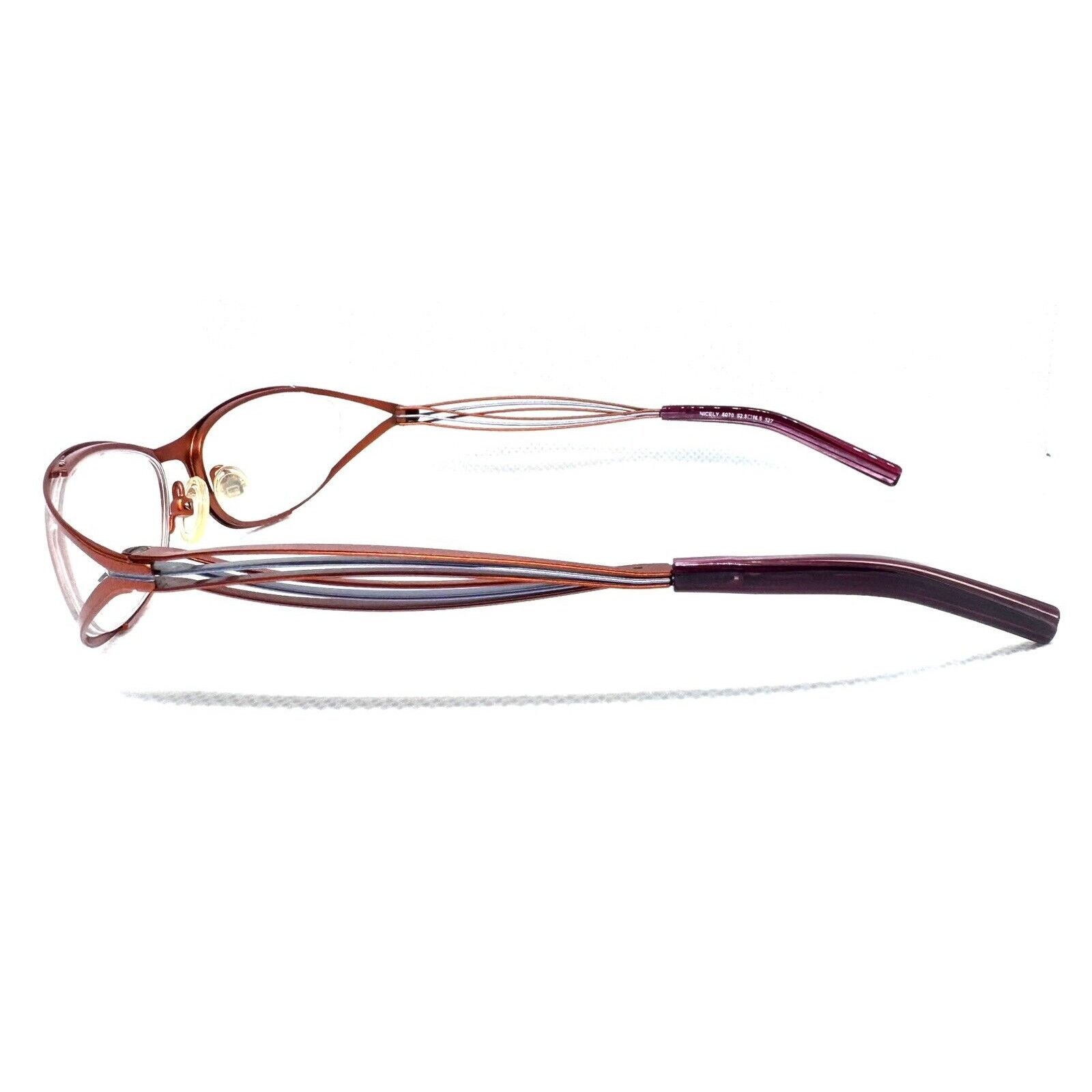 J.F. REY BOZ NICELY 6070 ORANGE BROWN EYEGLASSES FRAMES 52.5 16.5 Size ONE SIZE - 5 Thumbnail