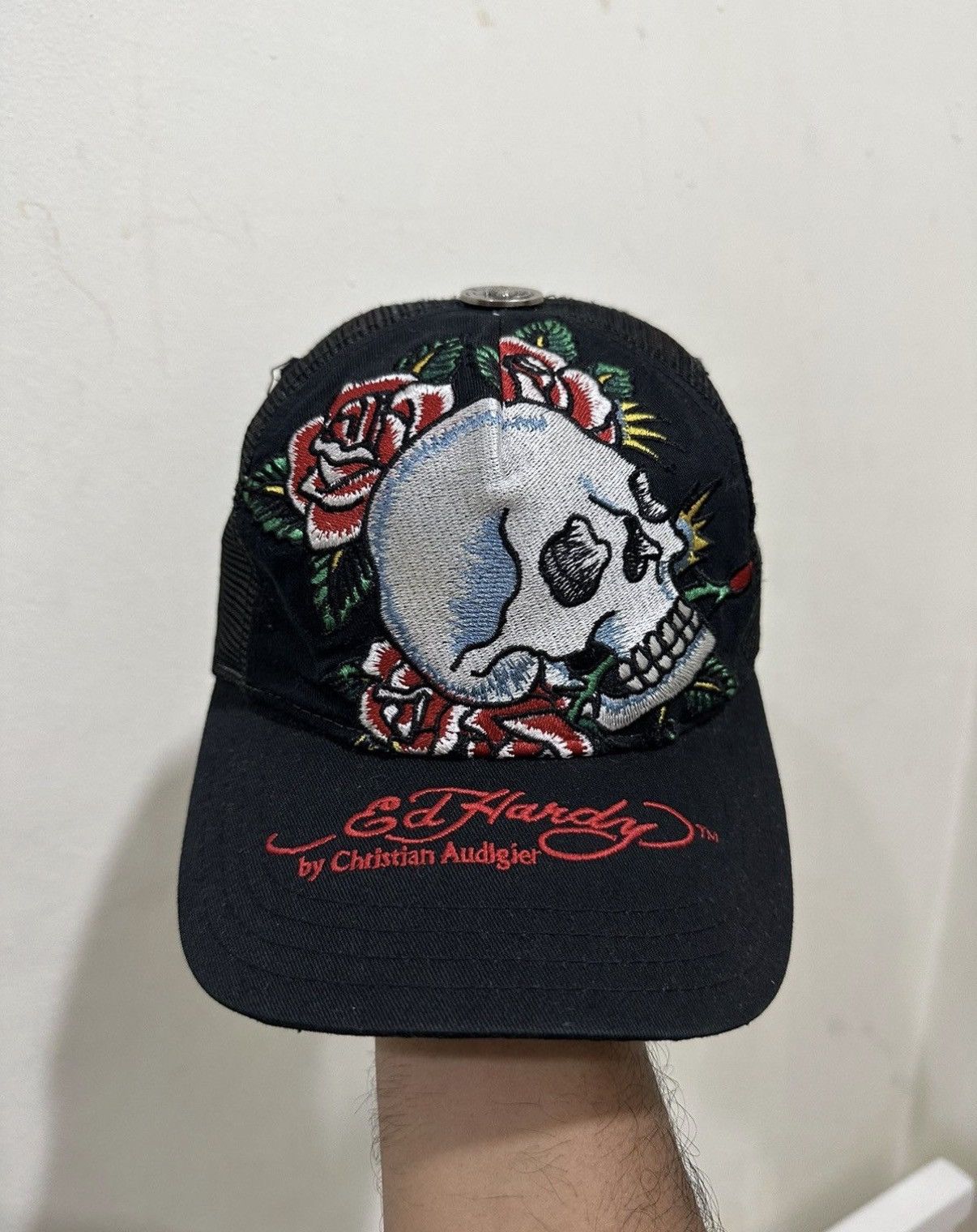 Ed Hardy VTG Ed Hardy Embroid Trucker Hat Size ONE SIZE - 1 Thumbnail