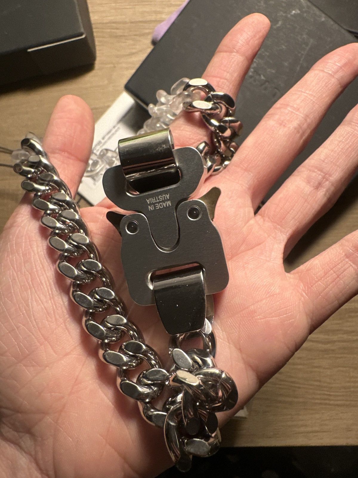 1017 ALYX 9SM Metal and Nylon Chain Necklace Size ONE SIZE - 2 Thumbnail