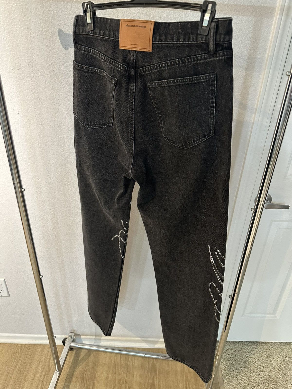 Alexander Wang Alexander Wang Mid Rise Jean Logo Crysal Hotfix Size 26" / US 2 / IT 38 - 3 Thumbnail