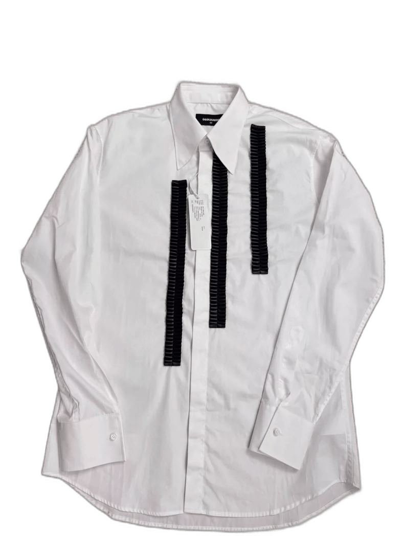 Dsquared2 Dsquared2 Men's White Dress Shirt Size US L / EU 52-54 / 3 - 1 Thumbnail