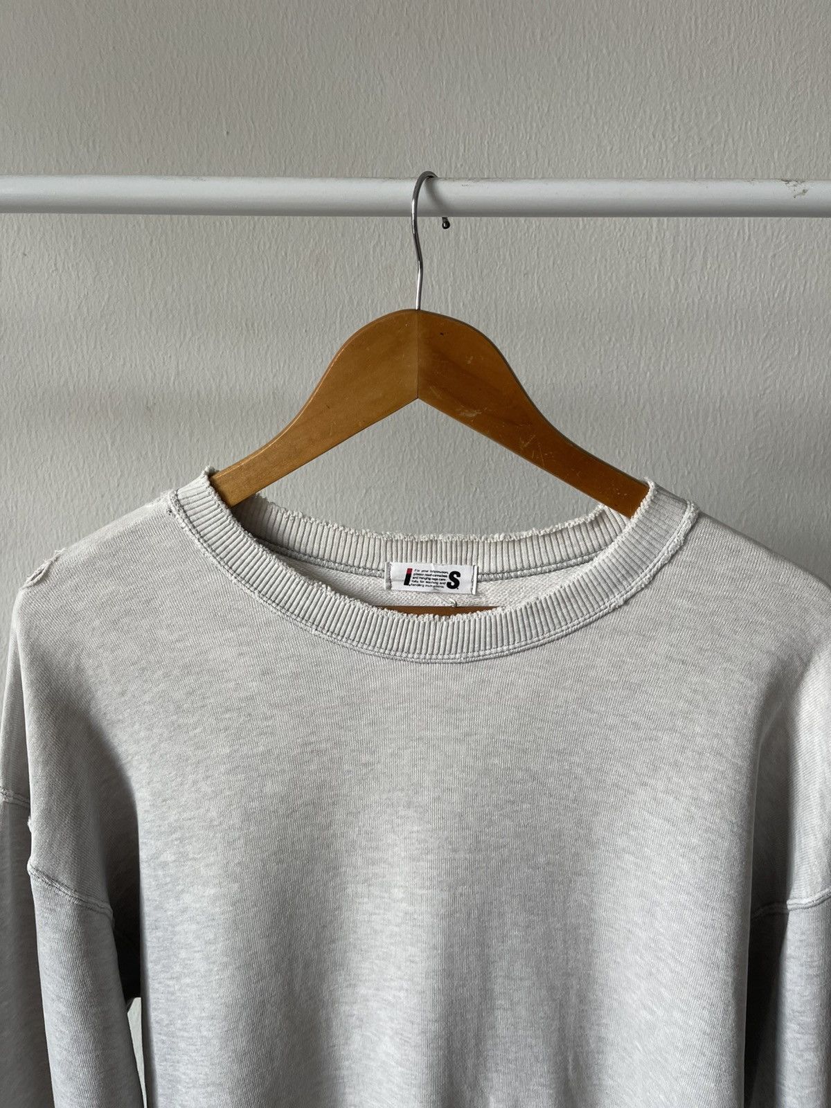 Issey Miyake 80s Issey Miyake I.S Distressed Sweatshirt Size US L / EU 52-54 / 3 - 4 Thumbnail